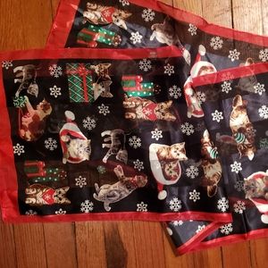 Christmas cat scarf